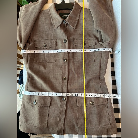 Ralph Lauren Blazer Brown Tan Houndstooth Equestrian Style LRL 💯 wool - Picture 6 of 7